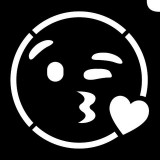 Stencil - Emoji Kiss 